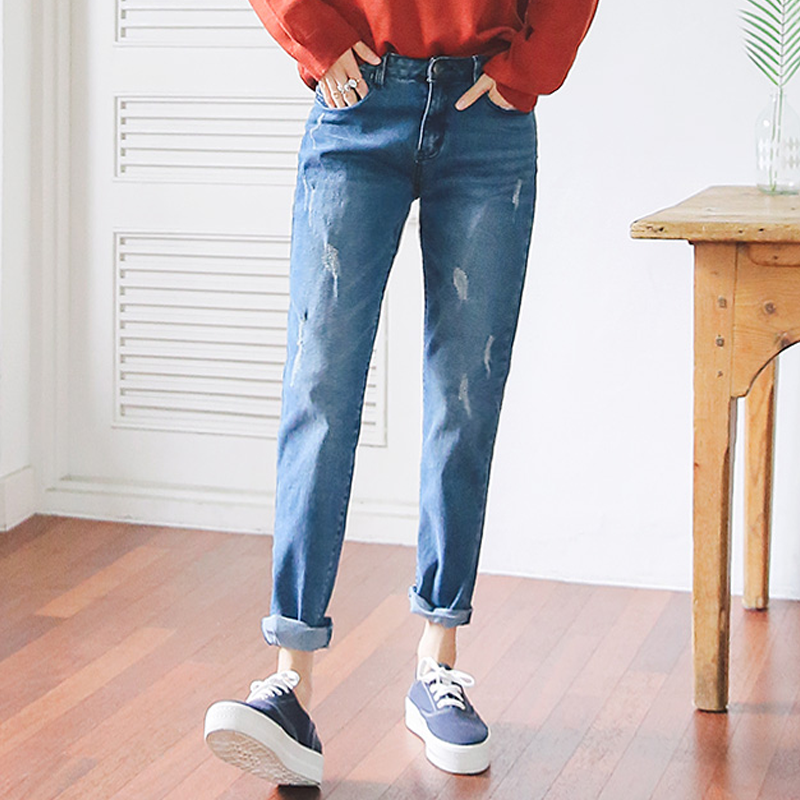 Vải jean may quần baggy nữ