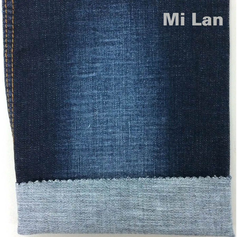 Vải jean cotton thun sới chân chim W76