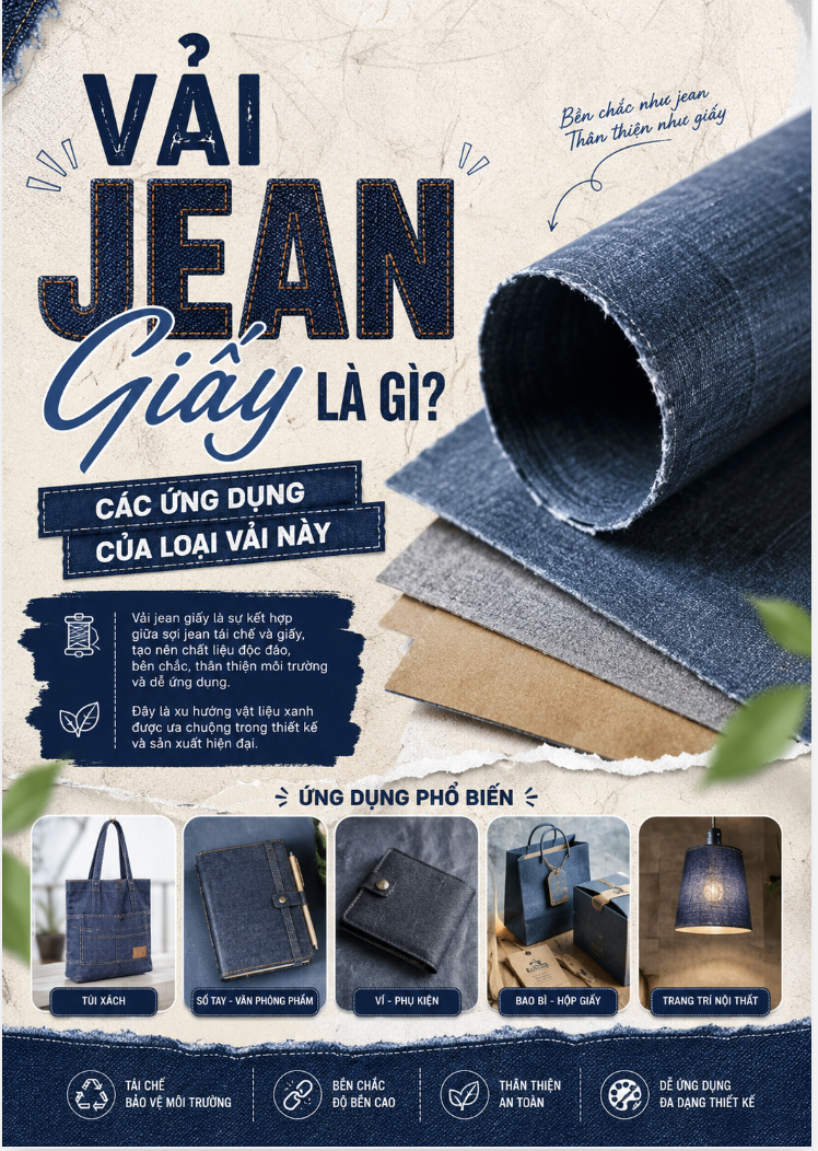 Vải Jean Giấy Là Gì? Các Ứng Dụng Của Loại Vải Này