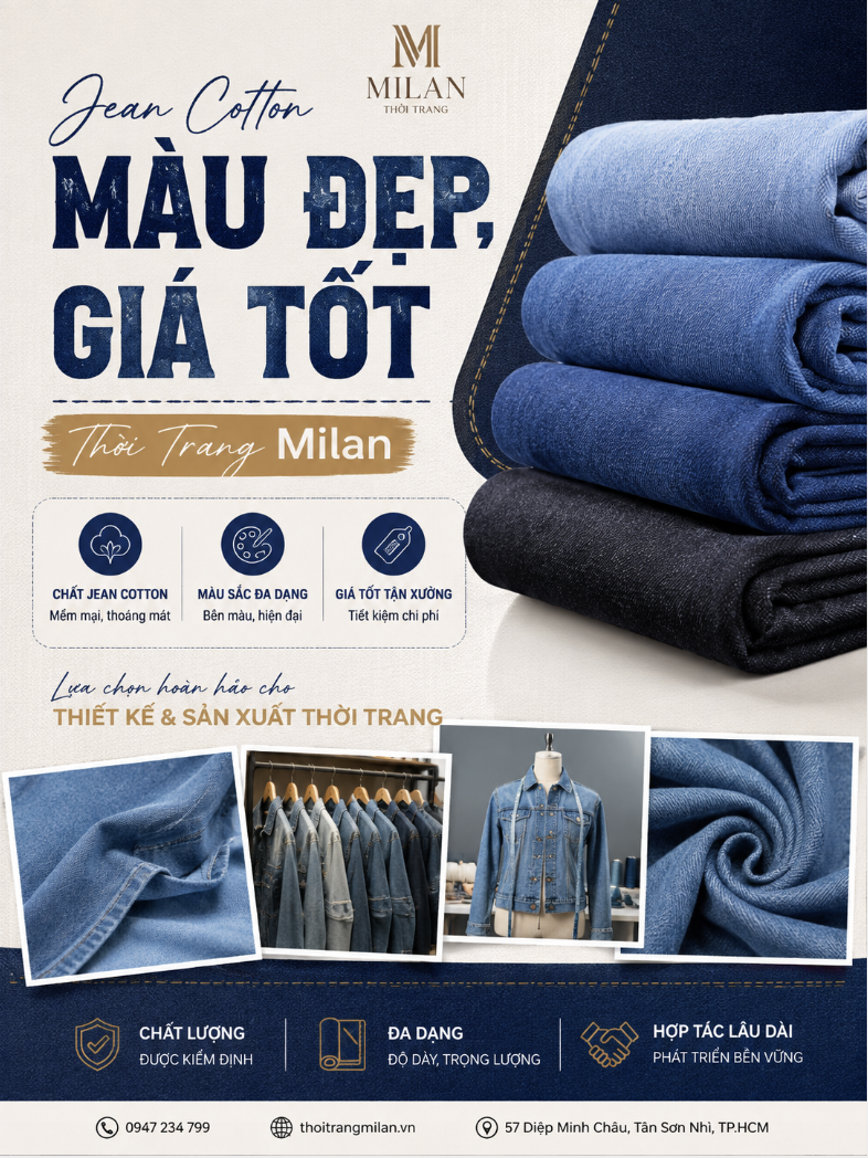 Jean Cotton Màu Đẹp, Giá Tốt | Thời Trang Milan
